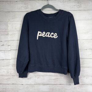 ashley brown durand for anthropologie Navy Peace Sweatshirt
